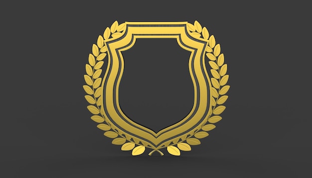 Scudo d'oro con corona di alloro