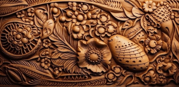 Scultura in legno arte drago leone coniglio foresta modelli di intaglio del legno Creative Ai