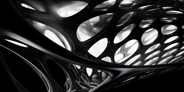 Scultura in metallo accattivante eleganza monocromatica e consistenza AI Generative