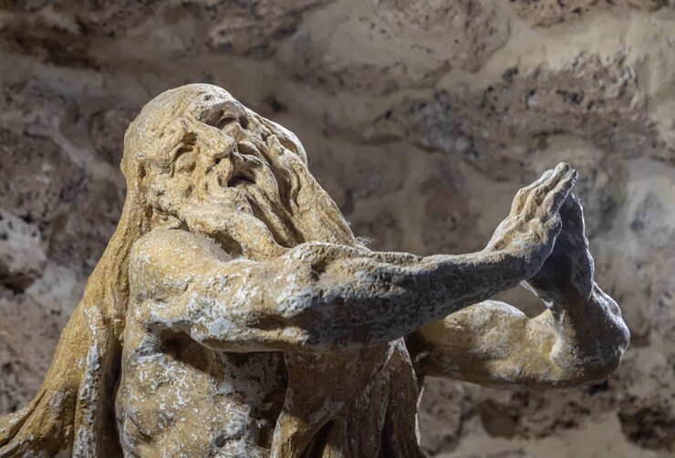 Foto scultura in pietra di san onofrio rukomysh scritta da pinzel