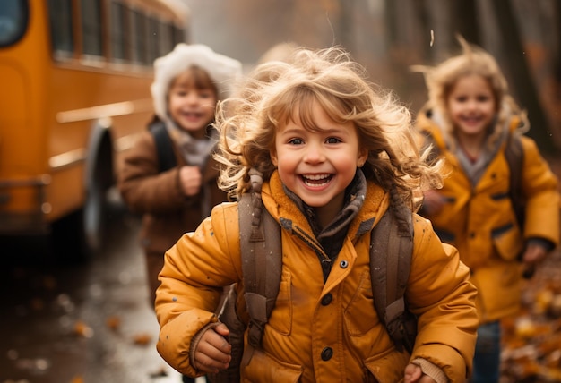 Scuolabus simbolo del ritorno a scuola