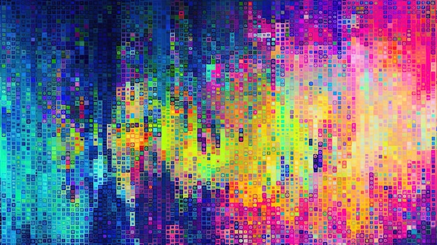 Seamless digital pixel glitch abstract error background overlay pattern. Generative Ai