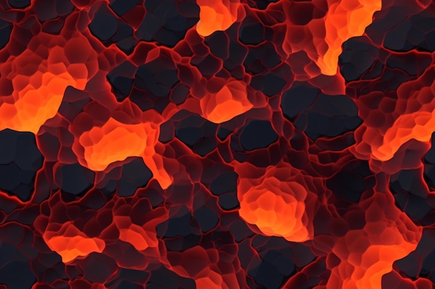 Seamless Lava Pattern Ai generativo