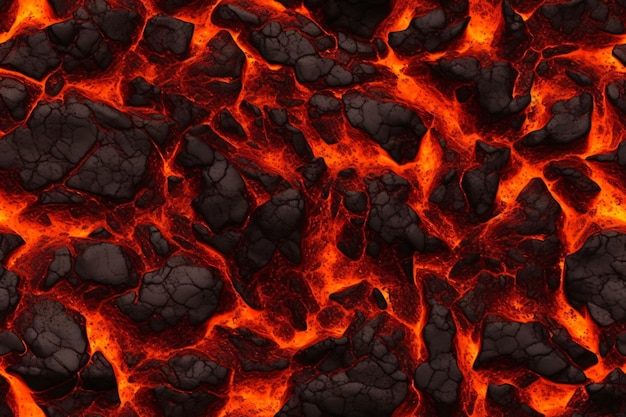 Seamless Lava Pattern Ai generativo