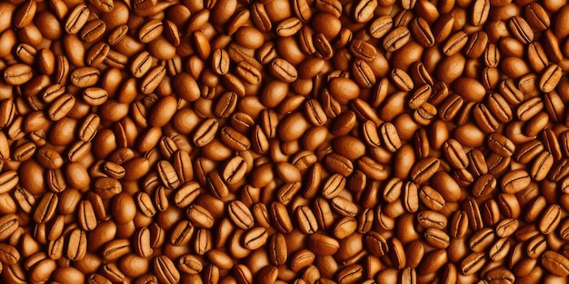 Seamless pattern di chicchi di caffè