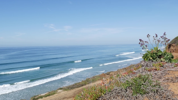 Seascape vista point del mar torrey pines california coast usa ocean tide blue sea wave si affacciano