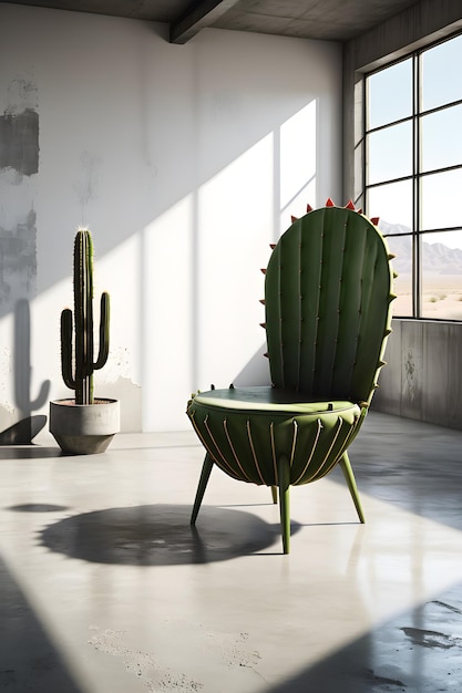 sedia creativa di designer a forma di cactus