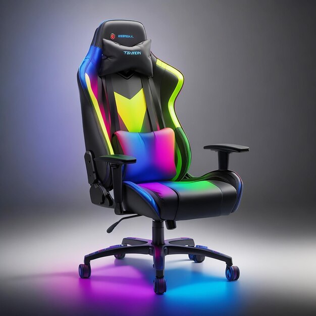 Sedia da gaming colorata RGB
