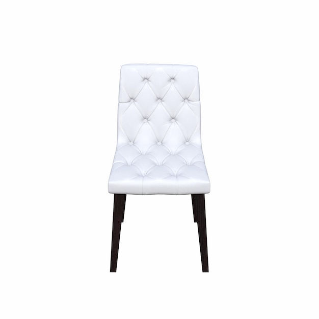 sedia isolata su sfondo bianco, arredamento interno, illustrazione 3D, rendering cg
