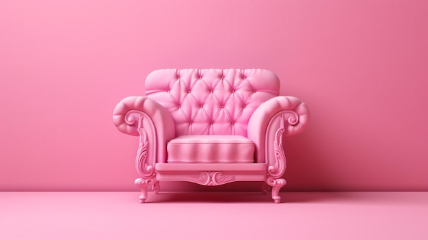 Sedie da salotto isolate su sfondo rosa