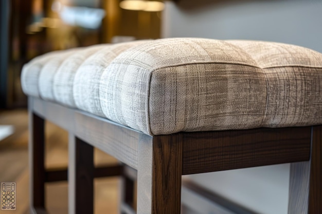 Sedie realizzate in legno con un cuscino marrone di peluche aggiunta rustica e accogliente a uno spazio abitativo