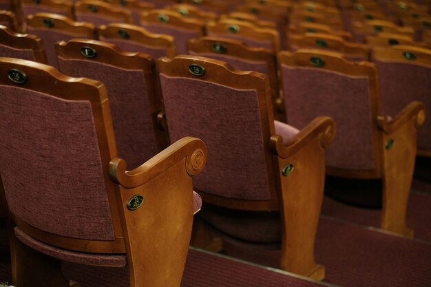 Sedie sul cinema di teatro