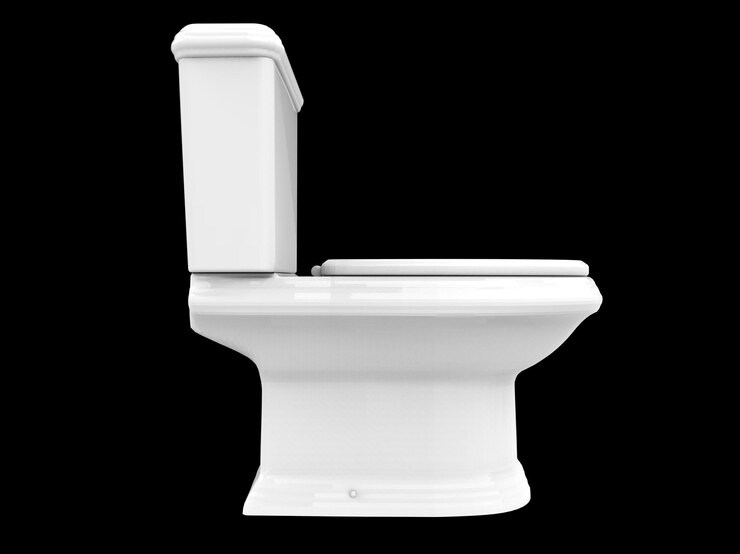 Sedile isolato wc armadio wc bagno wc porcellana 3d illustrazione