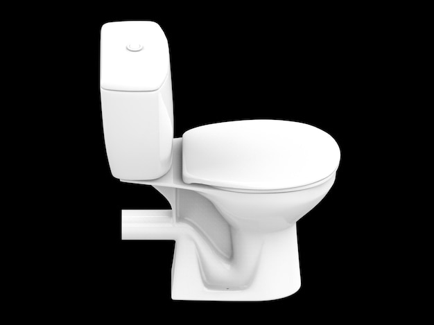 Sedile isolato wc armadio wc bagno wc porcellana 3d illustrazione