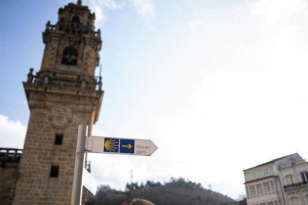 Segnale di direzione del Camino de Santiago