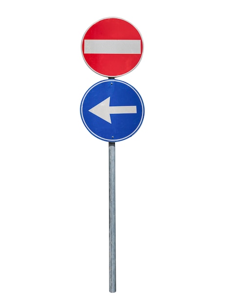 Segnale di stop e segnale di svolta a sinistra