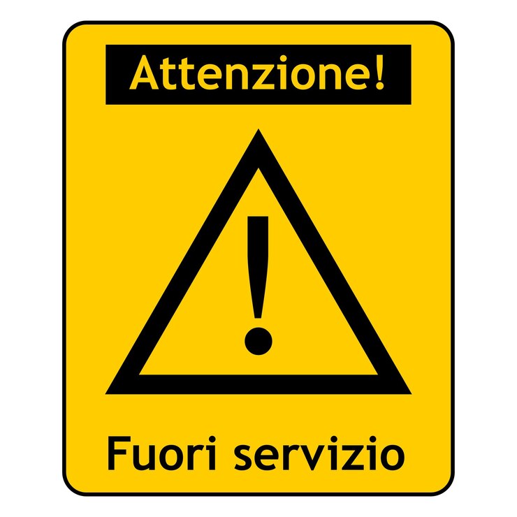 Foto segnale fuori servizio in italiano
