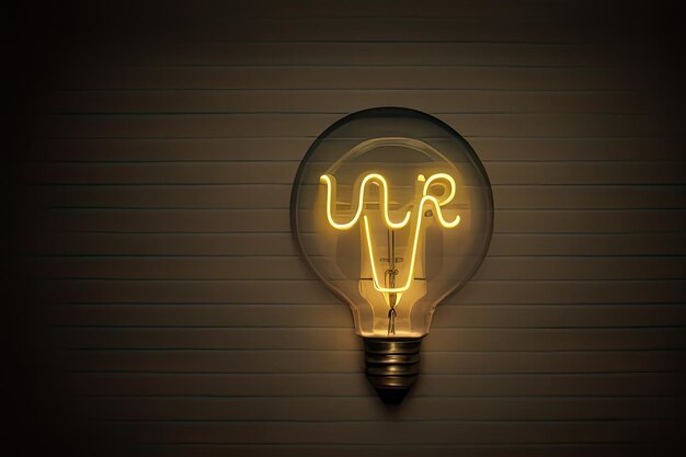 segnaletica al neon a lampadina