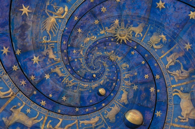 Segni zodiacali Oroscopo sfondo Concetto di fantasia e mistero