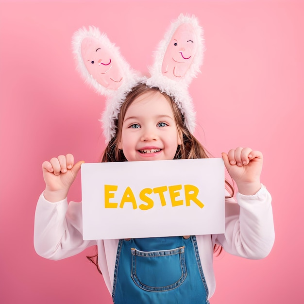 Segno con lettere di Felice Pasqua come cartellino di auguri banner etichetta badge