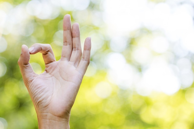 Segno della mano dell&#39;uomo