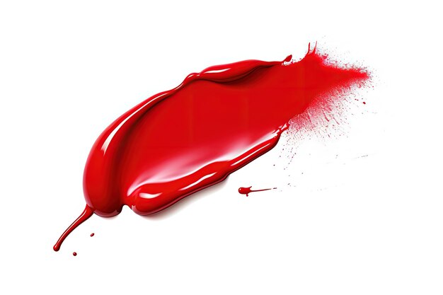 Segno di rossetto rosso su sfondo bianco