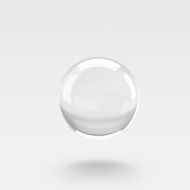 Segno di sfera in illustrazione di bolla 3D