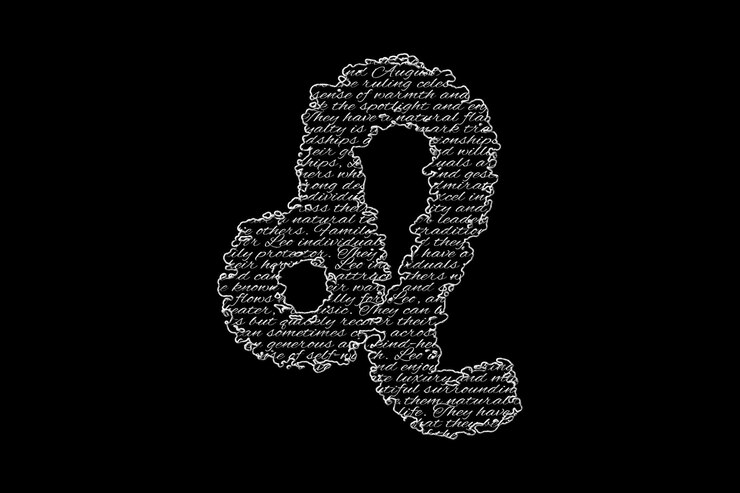 Foto segno zodiacale leone simbolo dell'oroscopo del leone