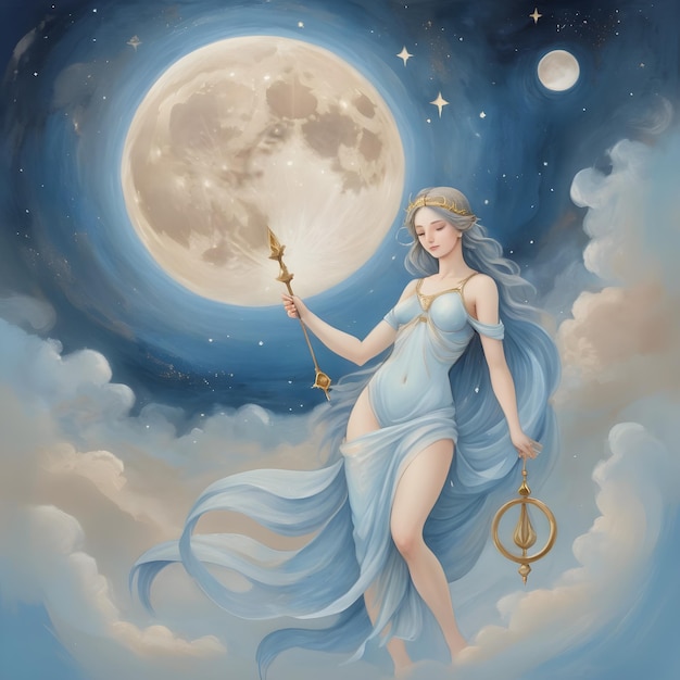 segno zodiacale Libra un dipinto di una donna