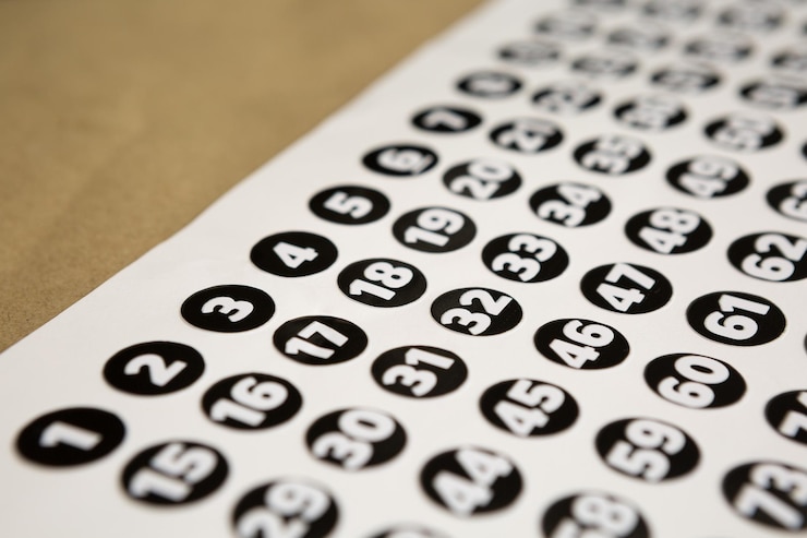 Photo selective focus of multipurpose number stickers used for counting things or people and others