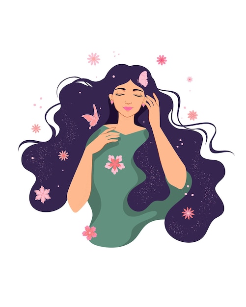 Self-love mindfulness concetto di salute mentale
