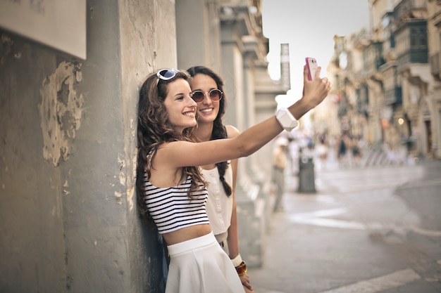 Selfie in un viaggio estivo