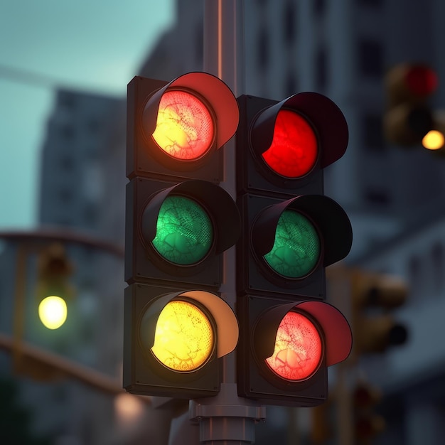semafori con luce cittadina per il traffico