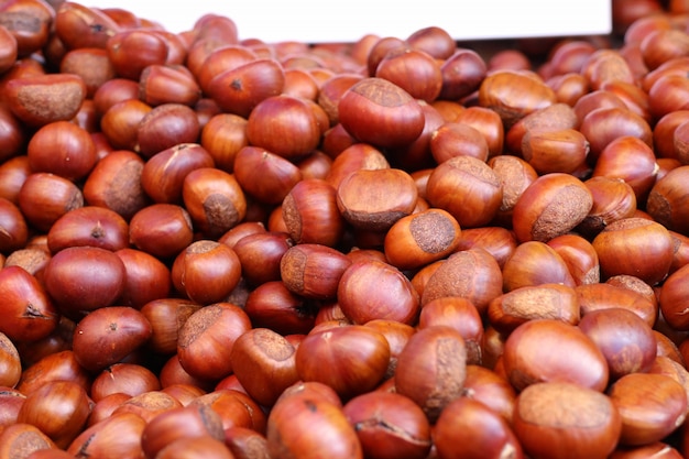 seme di castagne al cibo di strada