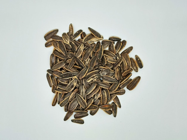 semi di girasole isolati sfondo bianco