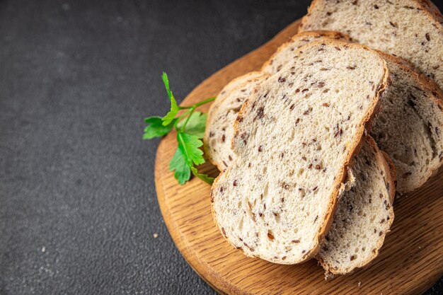 semi di lino pane da forno pasto sano spuntino alimentare sul tavolo spazio copia sfondo alimentare rustico