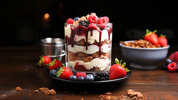 Semifreddo gourmet al cioccolato con yogurt alla frutta fresca
