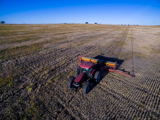 Semina diretta in campo argentino Provincia di La Pampa Argentina