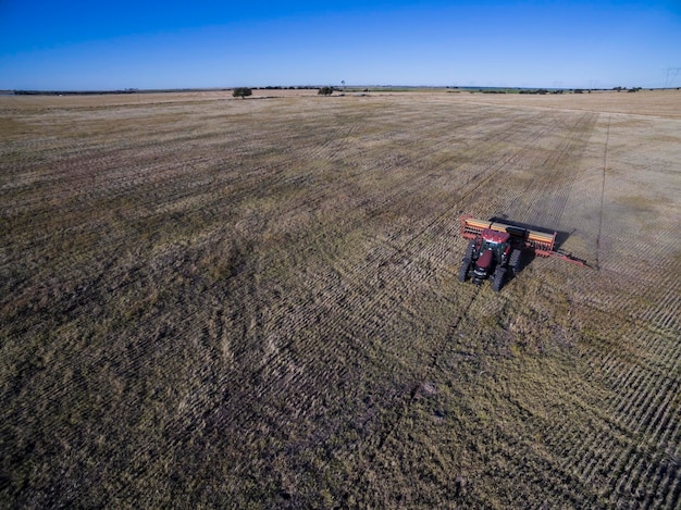 Semina diretta in campo argentino Provincia di La Pampa Argentina