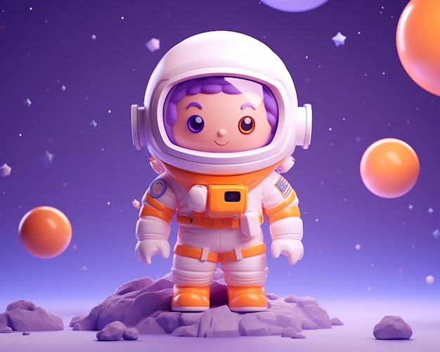 Semplice 3d di un astronauta