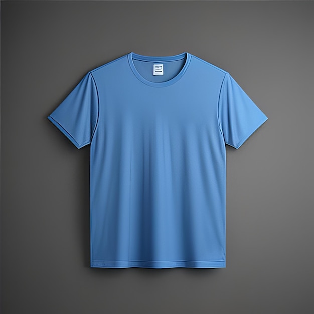 semplice camicia bianca mockup blu