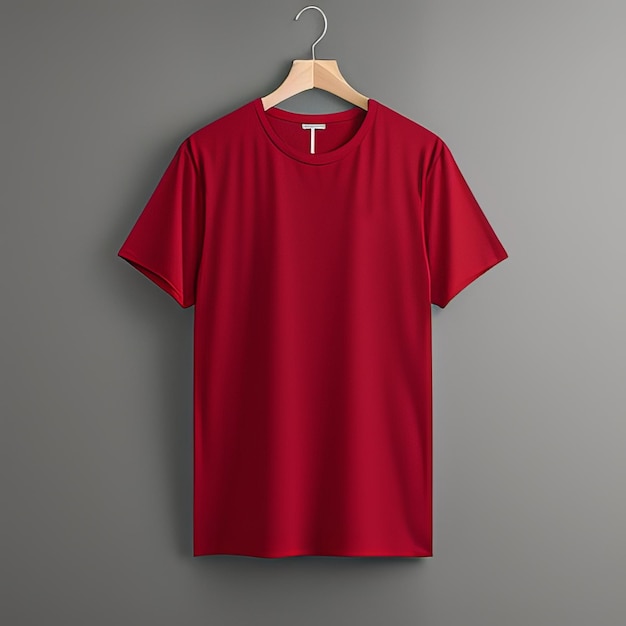 semplice camicia bianca mockup rossa