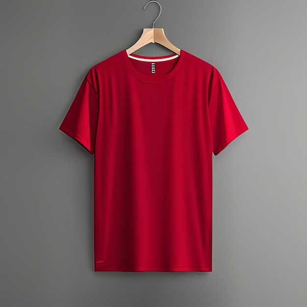 semplice camicia bianca mockup rossa