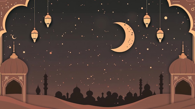 semplice disegno di sfondo ramadhan e concetto islamico