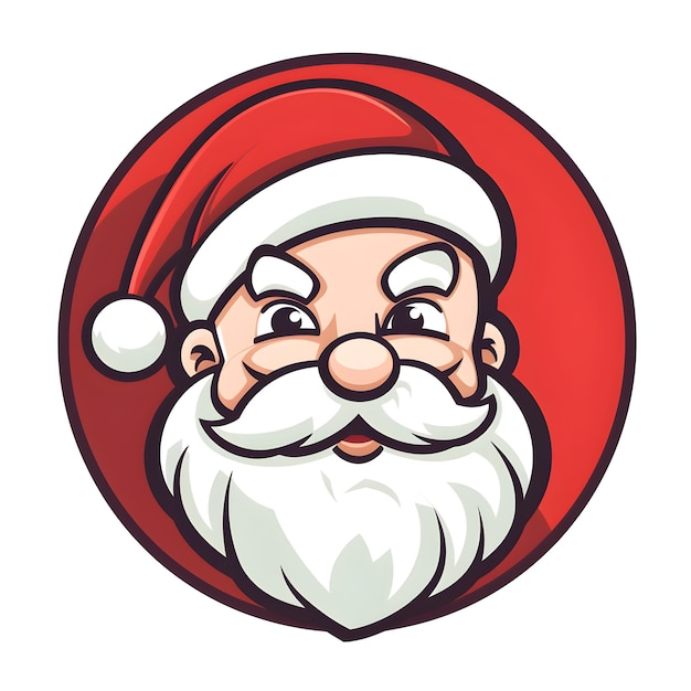 Semplice illustrazione del logo santa in cerchio