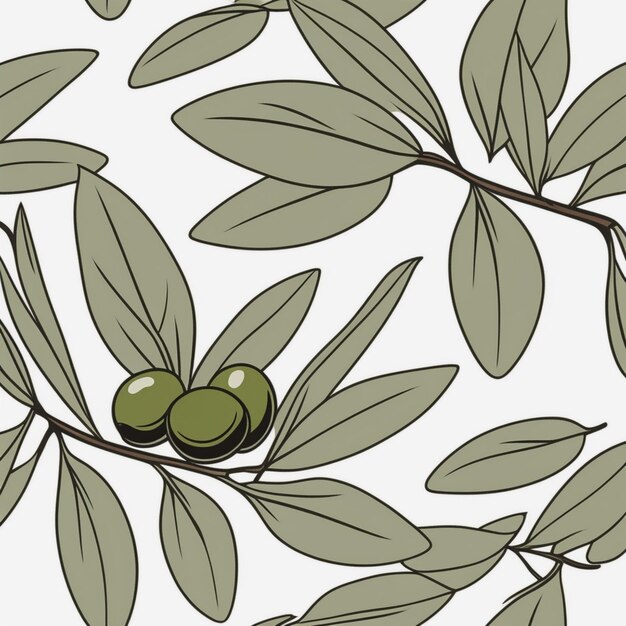 semplice motivo a foglie di ulivo
