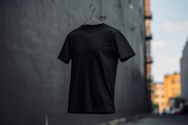 Semplice t-shirt da uomo nero