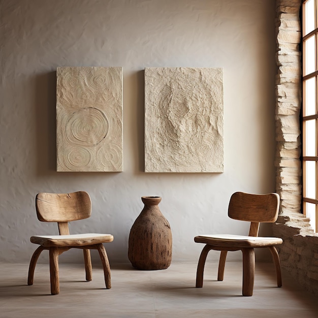 Semplici elementi minimalisti interni in legno bellezza e stile