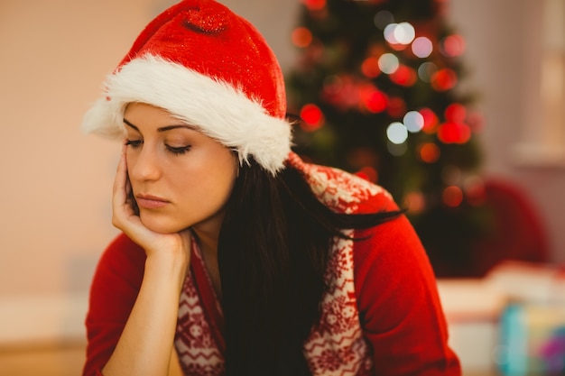 Sensazione castana festiva triste a natale