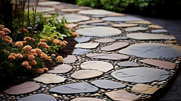 sentiero di giardino fatto di pietre